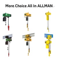 Palan à chaîne électrique personnalisé ALLMAN certifié ISO et CE 5 tonnes 220V avec chariot motorisé pour la construction/ascenseur