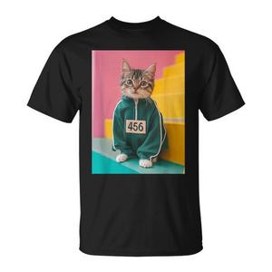 Camiseta gráfica con diseño de gatito, unisex, talla para adultos S M L XL XXL, ropa informal - Product Image 1
