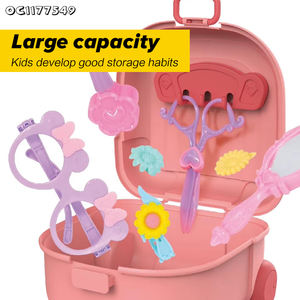 <span class=keywords><strong>Jeu</strong></span> de simulation de haute qualité pour enfants, <span class=keywords><strong>jeu</strong></span> de <span class=keywords><strong>maquillage</strong></span> pour filles, ensemble de <span class=keywords><strong>salon</strong></span> de coiffure et de beauté en plastique avec valise à vendre - Product Image 4