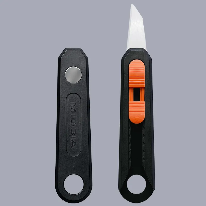 Utility Knife Safety Ceramic Box Cutter With Sawtooth Edge box opener Zirconia Knives Cardboard OEM Portable Paper Cutting