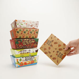 Caja de Almuerzo de Papel Kraft con Logotipo Personalizado, con Cierre Seguro, <span class=keywords><strong>para</strong></span> Catering Profesional - Product Image 5