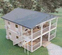 Maison conteneur pliable à double aile, extensible, à deux étages, structure en acier, préfabriquée, style moderne JUJIU, pour hôtel, appartement ou mini-maison.