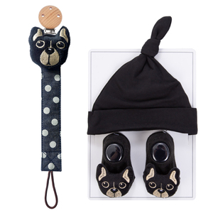 Vente chaude Nouveau style Bonnet pull pour bébé avec jolies fleurs en dentelle, bonnet enfant sans couture, ensemble de chaussettes courtes antidérapantes - Product Image 6