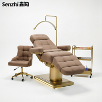 Table de Soin Électrique en Velours à 3/4 Moteurs pour Esthéticiennes, Lit de Massage Facial et des Cils, Table Cosmétique Chauffante – Meilleures Ventes