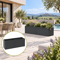 Bac à fleurs surélevé modulaire en métal galvanisé résistant aux UV pour extérieur, patio, terrasse, balcon