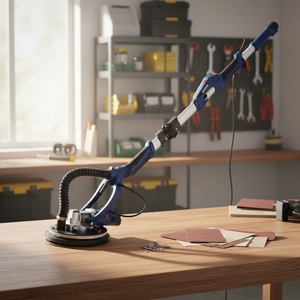 <span class=keywords><strong>Ponceuse</strong></span> orbitale électrique 710W pour cloisons sèches avec vitesse variable, éclairage LED 7W et 2 bandes de ponçage pour le bricolage - Product Image 4