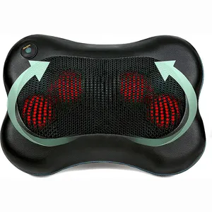 Home Shiatsu Shoulder Back Neck Massager Deep Tissue Kneading Electric Vibrator Infrared Back Massage Pillow With Heat