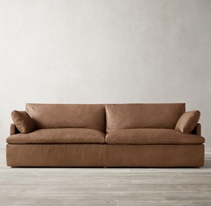 Meubles de salon modulaires en cuir de style américain, personnalisables pour villa, club ou maison - Product Image 2