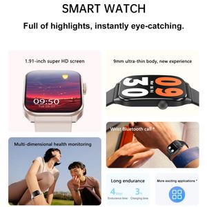 Nouvelle montre connectée <span class=keywords><strong>T1</strong></span> tendance pour unisexe, entraînement respiratoire, modes sportifs multiples, rappel de messages, moniteur de santé, Reloj Inteligente - Product Image 2