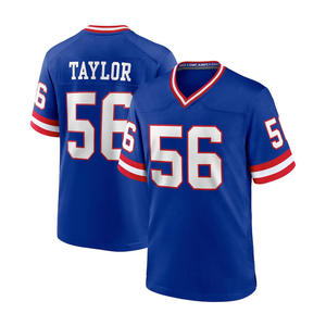 Maillots de football américain en gros : Nouveaux maillots de sport brodés et gaufrés des équipes de New York 1, Nabers 56, Taylor 5, Thibodeaux - Product Image 2