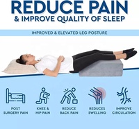 Oreiller orthopédique de soutien des jambes pour lit de conception ergonomique, coussin en mousse à mémoire de forme réglable de Posture écrasé