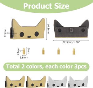 Lot de fermoirs décoratifs pour sacs, en métal coloré, avec vis, en alliage, pour sacs à main, accessoires pour la couture et le bricolage - Product Image 2