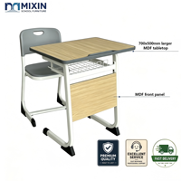Meubles scolaires en bois, chaise et bureau pour élèves, design ergonomique, table et chaise individuelles pour la salle de classe, pour l'étude