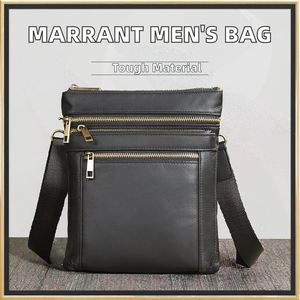 Factory Tactical Outdoor <b>Men</b> Genuine Leather Vintage Style Messenger <b>Shoulder</b> Crossbody <b>Bag</b> Adjustable Strap - Product Image 4