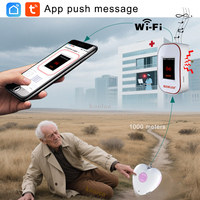 Pager Inalámbrico de Emergencia de 1000m con Alerta SOS para Ancianos, Cuidadores y Enfermeras, con Conexión WIFI Tuya para Monitoreo de Pacientes, Discapacitados y Personas Mayores