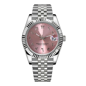 Montre automatique multifonction à cadran journalier avec bracelet en acier inoxydable et mouvement NH35, design modifié, en promotion - Product Image 6