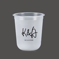 Bocai, logo personnalisé, décoration de fête personnalisée pour mariage, tasses de bar de 14oz 16oz, gobelets jetables en plastique givré en PP pour boire