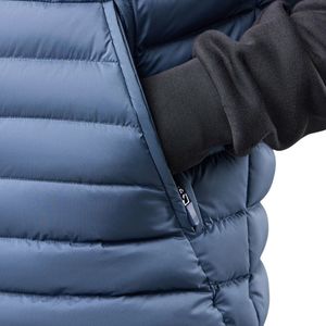 Chaqueta Acolchada con Capucha para Hombre, Color Azul Acero, Cierre Completo, Ligera, Aislante, para Invierno, Deportiva, Térmica - Product Image 5