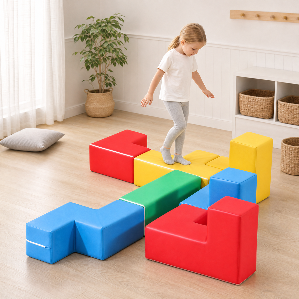 Kids Educational Foam Blocks Large Soft Building Cubes 60cm Stacking ...