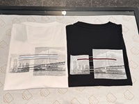 Camiseta de Algodón Grueso para Hombre 2026, Nueva, Estampada, para Parejas, con Letras, Estilo Casual de Negocios, Minimalista y Versátil
