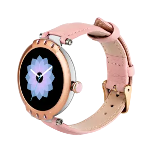 Jam tangan elegan FR98 wanita, arloji cerdas Dress pelacak Fitness Ip67 tahan air untuk Android Ios