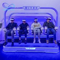 Silla Simuladora de Realidad Virtual Comercial de 4 Asientos, Cine 4K con Movimiento y Juegos de Disparos en 3D para Centros Comerciales y Salas de Juegos