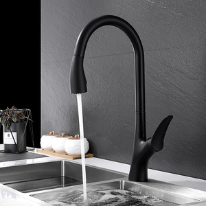 <span class=keywords><strong>Rubinetto</strong></span> da Cucina con <span class=keywords><strong>Doccetta</strong></span> Estraibile in Ottone, Miscelatore Girevole per Lavello con Doppia Modalità, Nero - Product Image 2