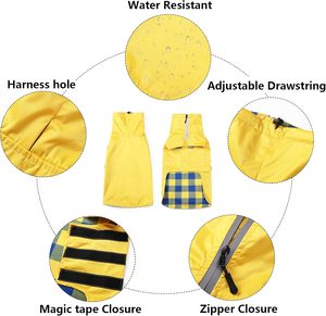 Qiqu Proveedor Personalizado Nuevo Diseño <span class=keywords><strong>Impermeable</strong></span> para Perros Dachshund, Chubasquero Ajustable para Dachshund Miniatura - Product Image 3