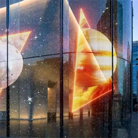Película de Cristal P20, Pantalla LED Transparente para Interiores, Película Flexible Autoadhesiva para Vidrio, Panel de Visualización para Fachadas de Arquitectura