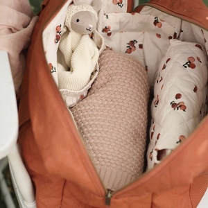 Portable voyage coton conception fourre-tout couche Caddy bébé <span class=keywords><strong>sac</strong></span> voyage maman <span class=keywords><strong>sac</strong></span> unique épaule matelassé bébé <span class=keywords><strong>sac</strong></span> <span class=keywords><strong>à</strong></span> couches - Product Image 5