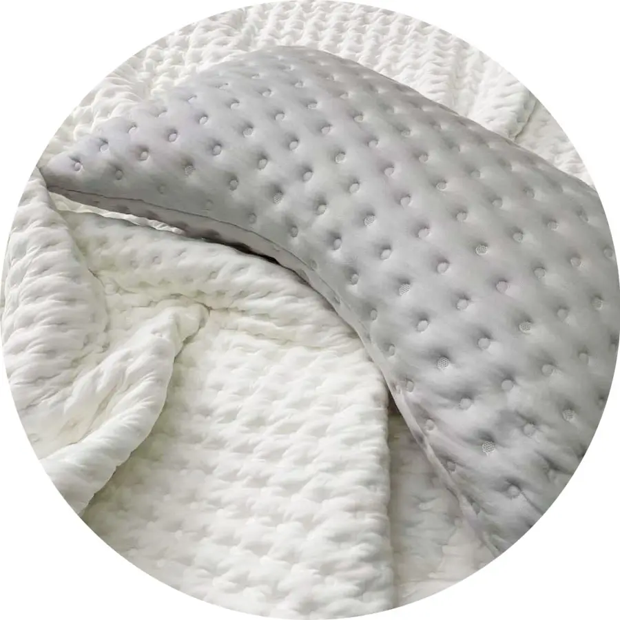 Özel Spandex Polyester su geçirmez Fiber yastık koruyucu kalın fermuarlı yastık örtüsü