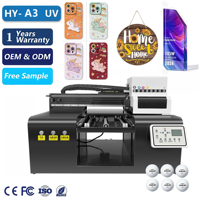 Impresora UV de Cama Plana A3 Pequeña para Escritorio, Impresión de Cilindros, Tarjetas, Acrílicos, Botellas, Fundas de Teléfono, Mini Impresora de Inyección de Tinta LED, Precio 3040