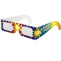 Ornement suspendu 3D en papier à effet de diffraction pour feux d'artifice, en forme de cœur, Père Noël, sapin de Noël, flocon de neige pour le visage