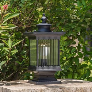 Lámpara de Pilar Solar de Bronce para Exteriores, Montaje Empotrado, Pantalla de Vidrio, LED Blanco Cálido 2700K, Base E26, Clasificación IP65, 500 Lúmenes, Ra80 - Product Image 2