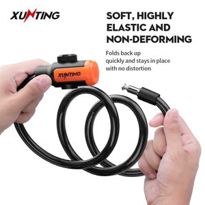 Candado de <span class=keywords><strong>Cable</strong></span> Ajustable para Bicicleta Xunting, 100 cm, con Llavero, Plegable, con <span class=keywords><strong>Cable</strong></span> de Seguridad - Product Image 6