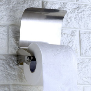 Portarotolo di <span class=keywords><strong>Carta</strong></span> <span class=keywords><strong>Igienica</strong></span> in Acciaio Inox dal Design Semplice, Montaggio a Parete con Mensola - Product Image 3