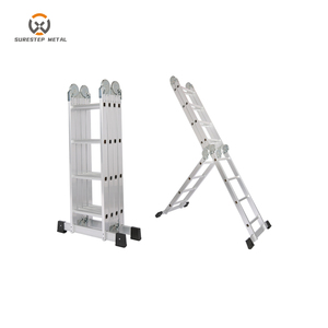 Scala in Alluminio Multifunzione di Grado Commerciale, Capacità 150KG, Pieghevole, Regolabile e Resistente - Product Image 4