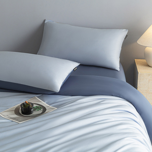 Juego de Ropa de Cama de Lujo de 4 Piezas, 100% Algodón, 300 Hilos, Satén, Diseño Floral, Dos Tonos, con Funda Nórdica, Fundas de Almohada y Sábana - Product Image 2