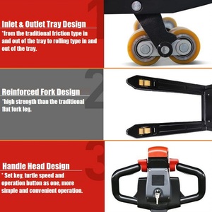 Transpaleta électrique de batterie au plomb du chariot 1.5t de transpalette de conception de carrosserie compacte pour l'entrepôt d'usine - Product Image 6