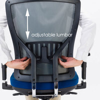 Chaise de bureau classique en maille avec dossier inclinable et squelette dorsal renforcé