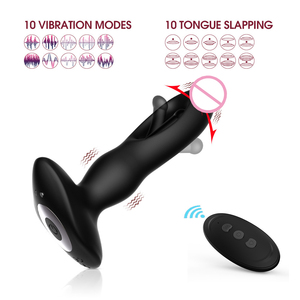 Green Flapping Man Pneumatic Vibrator Female Hopper Prostate Sex Butt Plug <strong>Anal</strong> Toys Silicone + ABS IPX6 Waterproof Wireless - Product Image 2
