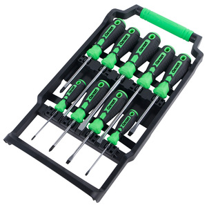 Wizmax 9 Pc <b>Screwdriver</b> Set Chrome Vanadium Steel Magnetic Tip Household Repair Tools Cross Phillips Bit Standard Handle - Product Image 1