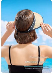 Phụ nữ Sun Visor Mũ Golf Tennis bãi biển thể thao xách tay rơm Visor mũ - Product Image 6