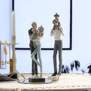 2023 resina <span class=keywords><strong>padre</strong></span> e figlio scultura artigianato creativo personaggio familiare statua artista decorazione della casa regalo per la festa del papà - Product Image 1