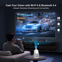 Projecteur de cinéma maison intelligent portable 2025, décodage vidéo, mini projecteur avec double WIFI, HY300 Pro