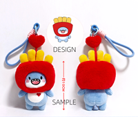Porte-clés en peluche de coton doux personnalisé en usine - Jouet animal en peluche personnalisé avec des matériaux écologiques