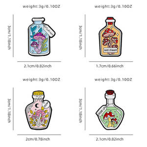 YINI定制金属植物学徽章制造商批发锌合金别针男女定制搪瓷别针 - Product Image 5