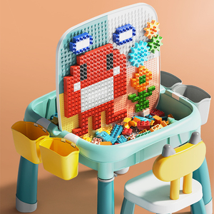 FEELO2025, mesa de aprendizaje de bloques de construcción, mesa multifuncional, juguetes de bloques de construcción personalizados, juguetes educativos para niños - Product Image 4