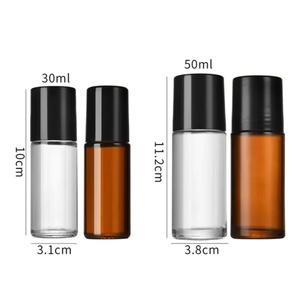 Botella de Vidrio de Lujo de 50 ml con Rodillo, Forma Nueva, Cilindro de Boca Ancha para Aceite de Aromaterapia, Crema para Ojos, Almacenamiento de Cosméticos - Product Image 3