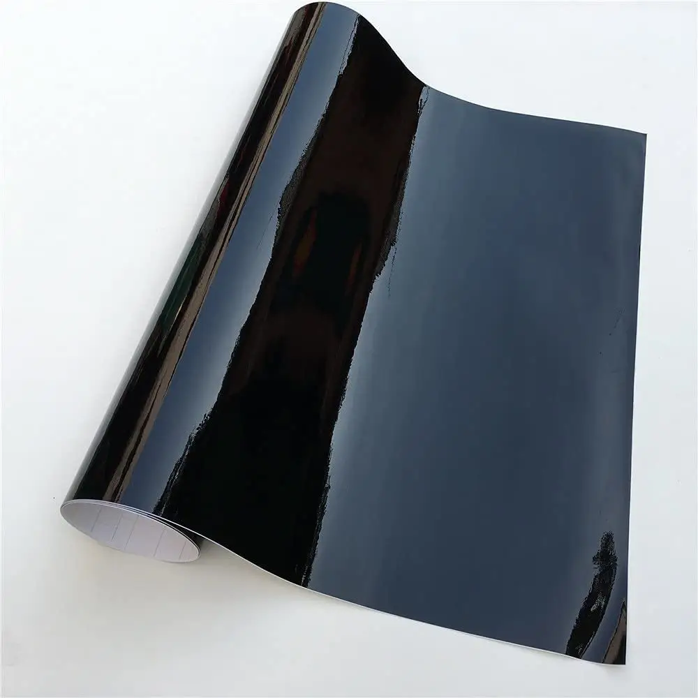 Ultra Glossy Black Vinyl Wrap Car Wrapping Film Foil for Car Sticker Bike Phone Console Skin Luopan Decals Stickers